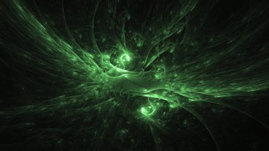 Soyut fraktal ışık arkaplanı 3 boyutlu oluşturuluyor