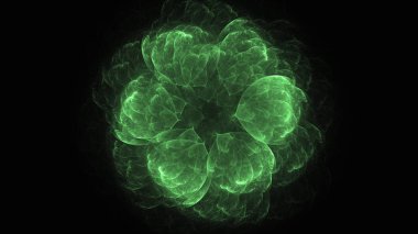 Soyut fraktal ışık arkaplanı 3 boyutlu oluşturuluyor