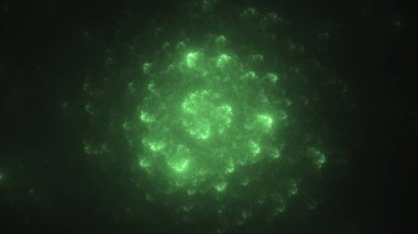 Soyut fraktal ışık arkaplanı 3 boyutlu oluşturuluyor