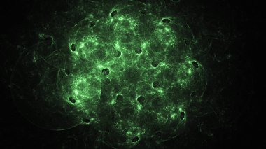 Soyut fraktal ışık arkaplanı 3 boyutlu oluşturuluyor