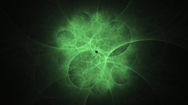 Soyut fraktal ışık arkaplanı 3 boyutlu oluşturuluyor