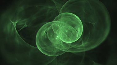 Soyut fraktal ışık arkaplanı 3 boyutlu oluşturuluyor