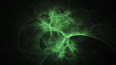 Soyut fraktal ışık arkaplanı 3 boyutlu oluşturuluyor