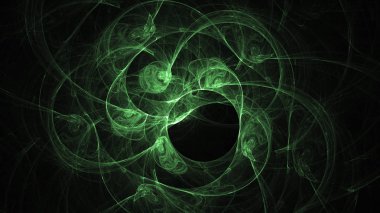 Soyut fraktal ışık arkaplanı 3 boyutlu oluşturuluyor