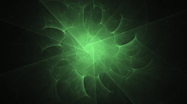 Soyut fraktal ışık arkaplanı 3 boyutlu oluşturuluyor