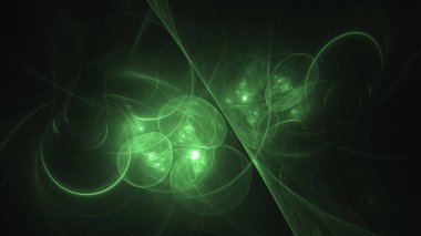 Soyut fraktal ışık arkaplanı 3 boyutlu oluşturuluyor