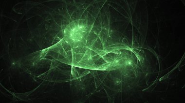 Soyut fraktal ışık arkaplanı 3 boyutlu oluşturuluyor