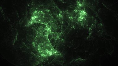 Soyut fraktal ışık arkaplanı 3 boyutlu oluşturuluyor