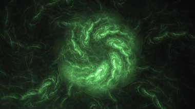 Soyut fraktal ışık arkaplanı 3 boyutlu oluşturuluyor