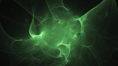 Soyut fraktal ışık arkaplanı 3 boyutlu oluşturuluyor