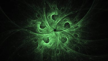 Soyut fraktal ışık arkaplanı 3 boyutlu oluşturuluyor
