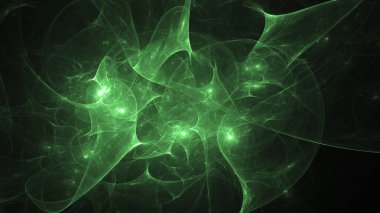 Soyut fraktal ışık arkaplanı 3 boyutlu oluşturuluyor