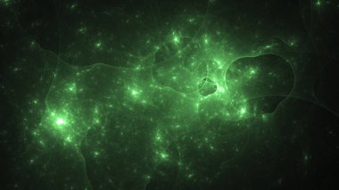 Soyut fraktal ışık arkaplanı 3 boyutlu oluşturuluyor