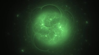 Soyut fraktal ışık arkaplanı 3 boyutlu oluşturuluyor