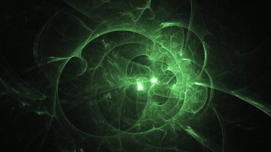 Soyut fraktal ışık arkaplanı 3 boyutlu oluşturuluyor