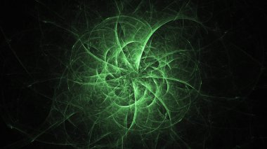 Soyut fraktal ışık arkaplanı 3 boyutlu oluşturuluyor