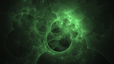 Soyut fraktal ışık arkaplanı 3 boyutlu oluşturuluyor