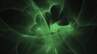 Soyut fraktal ışık arkaplanı 3 boyutlu oluşturuluyor