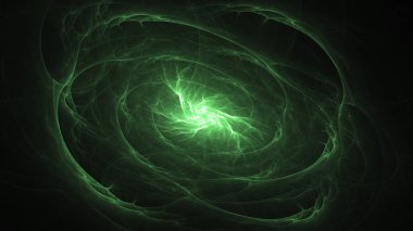 Soyut fraktal ışık arkaplanı 3 boyutlu oluşturuluyor