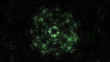 Soyut fraktal ışık arkaplanı 3 boyutlu oluşturuluyor