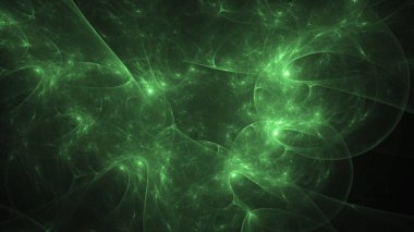 Soyut fraktal ışık arkaplanı 3 boyutlu oluşturuluyor