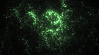 Soyut fraktal ışık arkaplanı 3 boyutlu oluşturuluyor