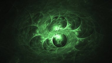 Soyut fraktal ışık arkaplanı 3 boyutlu oluşturuluyor