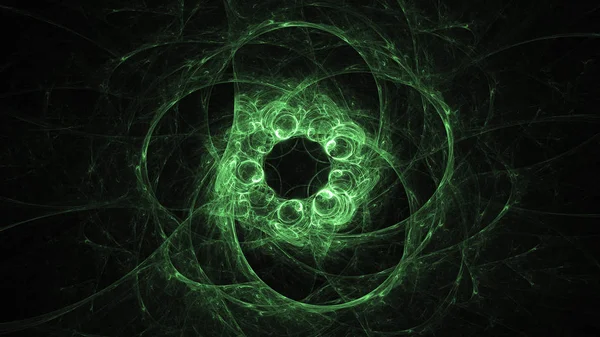 Soyut fraktal ışık arkaplanı 3 boyutlu oluşturuluyor