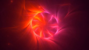 Soyut fraktal ışık arkaplanı 3 boyutlu oluşturuluyor