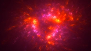 Soyut fraktal ışık arkaplanı 3 boyutlu oluşturuluyor