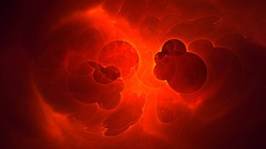 Soyut fraktal ışık arkaplanı 3 boyutlu oluşturuluyor