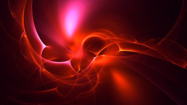 Soyut fraktal ışık arkaplanı 3 boyutlu oluşturuluyor