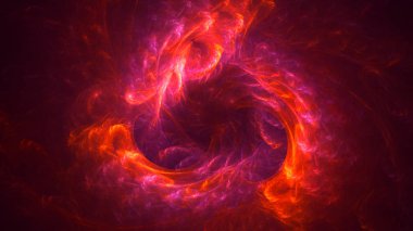 Soyut fraktal ışık arkaplanı 3 boyutlu oluşturuluyor