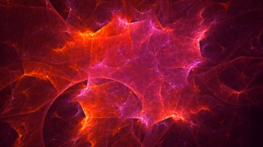 Soyut fraktal ışık arkaplanı 3 boyutlu oluşturuluyor