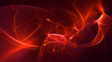 Soyut fraktal ışık arkaplanı 3 boyutlu oluşturuluyor