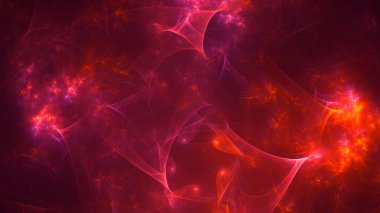 Soyut fraktal ışık arkaplanı 3 boyutlu oluşturuluyor