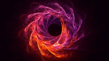 Soyut fraktal ışık arkaplanı 3 boyutlu oluşturuluyor