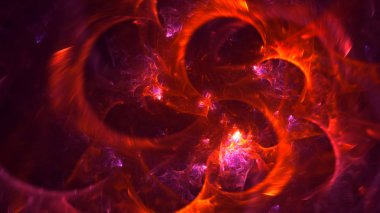 Soyut fraktal ışık arkaplanı 3 boyutlu oluşturuluyor