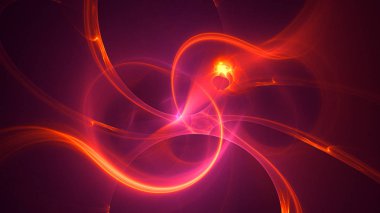 Soyut fraktal ışık arkaplanı 3 boyutlu oluşturuluyor