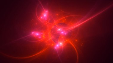 Soyut fraktal ışık arkaplanı 3 boyutlu oluşturuluyor