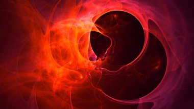 Soyut fraktal ışık arkaplanı 3 boyutlu oluşturuluyor