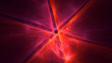 Soyut fraktal ışık arkaplanı 3 boyutlu oluşturuluyor