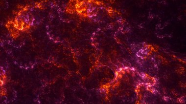 Soyut fraktal ışık arkaplanı 3 boyutlu oluşturuluyor