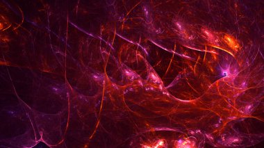 Soyut fraktal ışık arkaplanı 3 boyutlu oluşturuluyor
