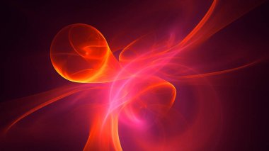 Soyut fraktal ışık arkaplanı 3 boyutlu oluşturuluyor