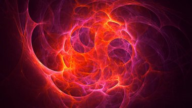 Soyut fraktal ışık arkaplanı 3 boyutlu oluşturuluyor