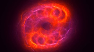 Soyut fraktal ışık arkaplanı 3 boyutlu oluşturuluyor