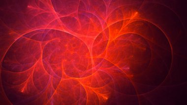 Soyut fraktal ışık arkaplanı 3 boyutlu oluşturuluyor