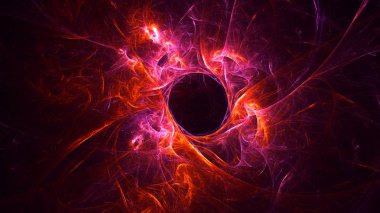 Soyut fraktal ışık arkaplanı 3 boyutlu oluşturuluyor