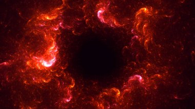 Soyut fraktal ışık arkaplanı 3 boyutlu oluşturuluyor